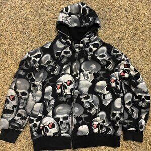 Skull 90's Famous Stars And Straps AOP Hoodie